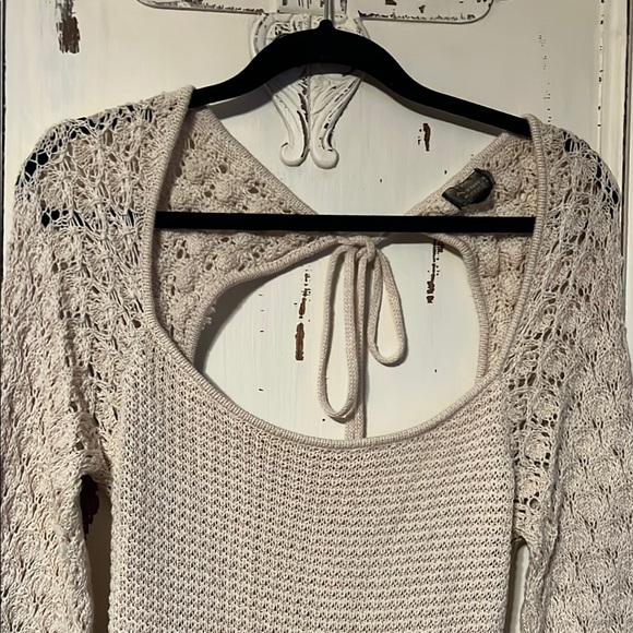 4SI3NNA Cream Tan Bell Sleeve Sheath Dress - Picture 9 of 14